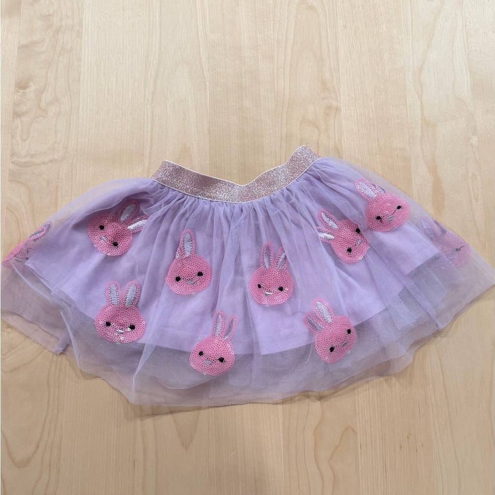 Altar'd State Kids Lilac Tulle Skirt with Sparkle Pink Waistband